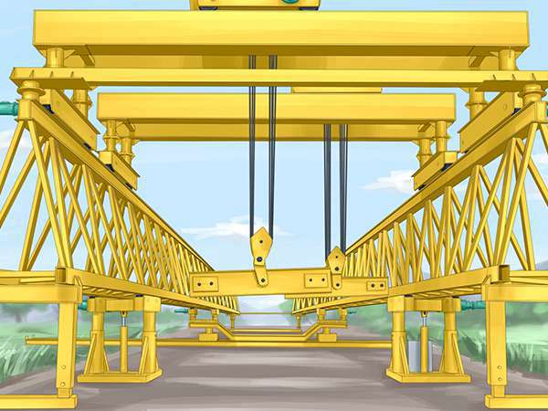 河北石家庄架桥机租赁厂家适应斜桥角度
