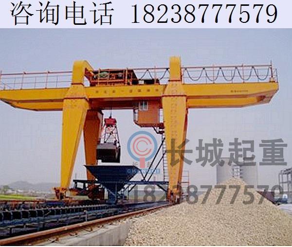 甘肃嘉峪关带抓斗的龙门吊 防摇摆技术